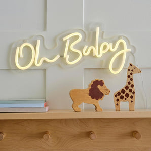 [RESIGILAT] Ginger Ray Neon Oh Baby Lampa pentru baby shower