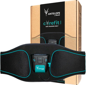 Antelope by Beurer Corefit I Centură de Antrenament EMS, Stimulare Musculară Abdominală, Suport pentru Dezvoltarea Musculară, 9 Programe de Antrenament, 4 Electrozi, pentru Bărbați și Femei.