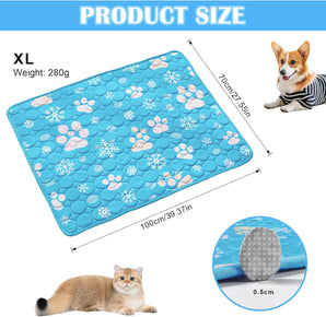 [RESIGILAT] Covoras racoritor caini, 100x70cm, albastru, amprente de labe