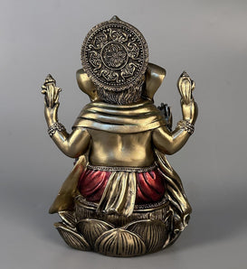 [RESIGILAT] Statuie Ganesha din poliresina, finisaj bronz antic