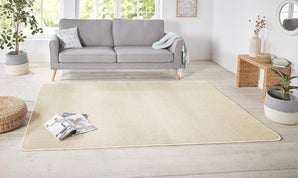 [RESIGILAT] Covor pufos unicolor crem 80x150cm pentru casa