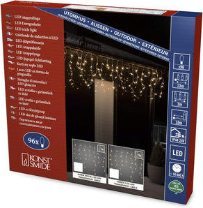 [RESIGILAT] Cortina LED Konstsmide 2741-103, 96 LED-uri alb cald, IP44, interior/exterior