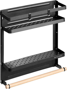 [RESIGILAT] Suport magnetic frigider organizator condimente negru