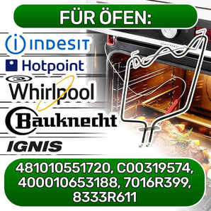 [RESIGILAT] Whirlpool Indesit 1150W Heating Element, 220V/240V, 5 Years Warranty