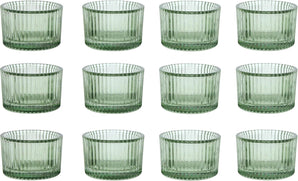 [RESIGILAT] HofferRuffer Suporturi Lumanari Pastila, 12 buc, Sticla, Verde