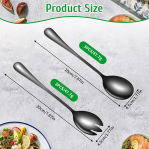 [RESIGILAT] Set tacamuri salata inox 6 piese lustruite luciu ridicat