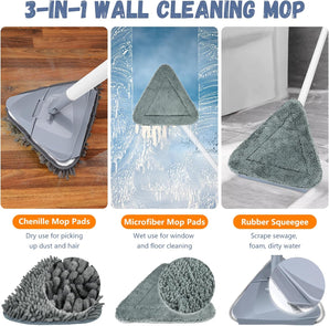 [RESIGILAT] Mop TAOPE, instrument curatat tavan, 200 cm, 6 lavete microfibra, gri