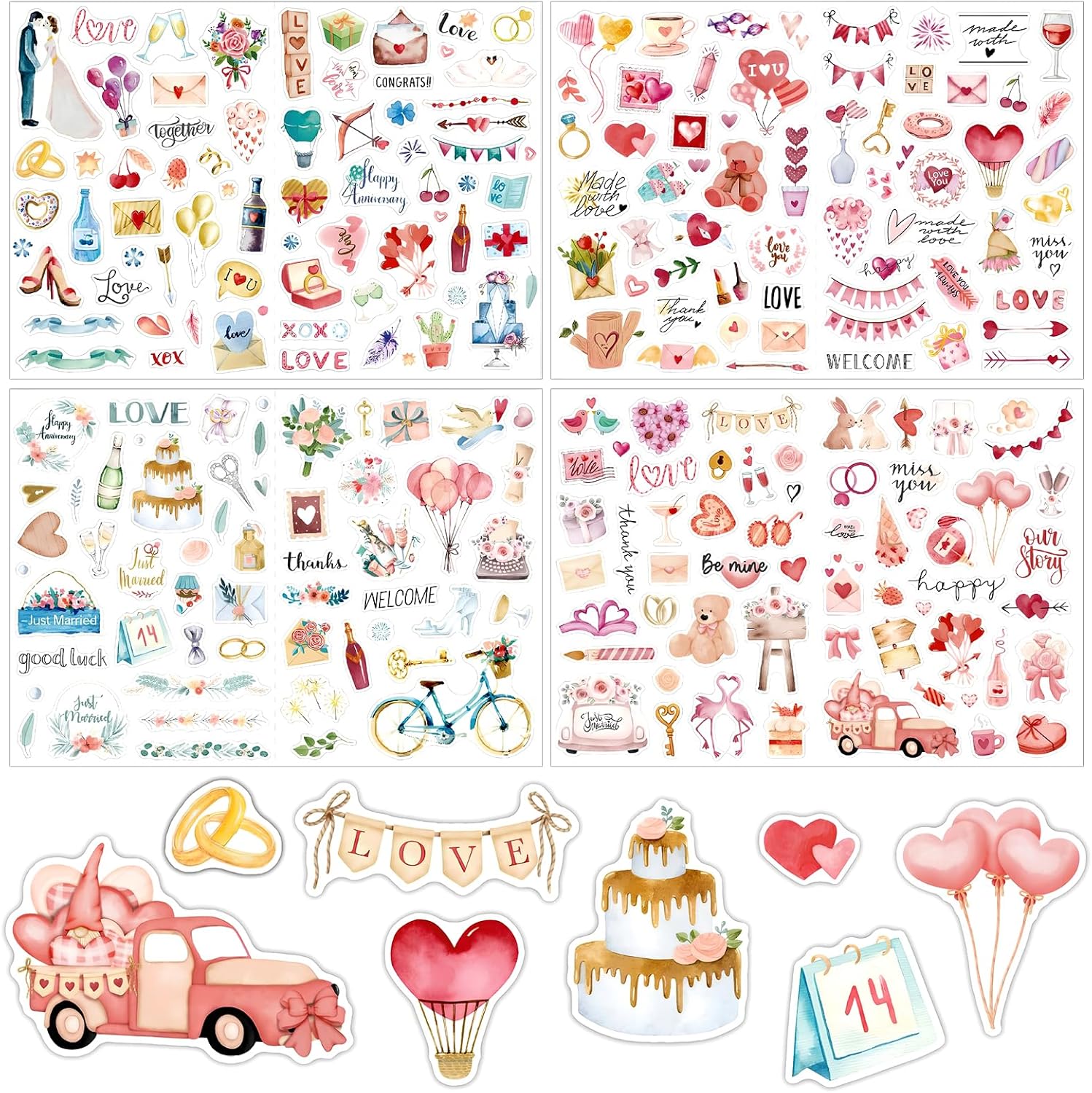 [RESIGILAT] Autocolante vintage nunta, carte oaspeti, decor