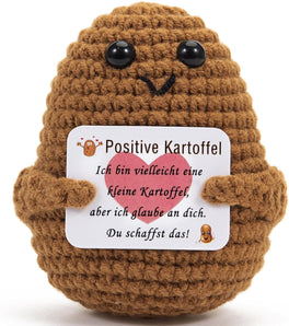 [RESIGILAT] Hug Cartof Pozitiv, Papusa din lana tricotata, Cadou norocos