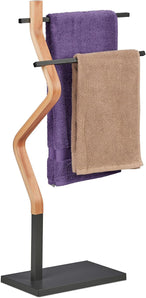 [RESIGILAT] Suport prosoape Relaxdays, 2 tije metalice, 85x43.5x20 cm