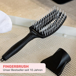 [RESIGILAT] Perie par Olivia Garden Fingerbrush Iconic Medium, Neagra