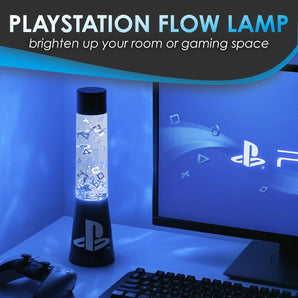 [RESIGILAT] Lampă PlayStation Glitter cu pictograme plutitoare, neagră, 33 cm