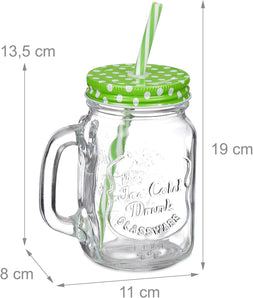 [RESIGILAT] Relaxdays Pahare cu capac, set 8, 400 ml, colorate