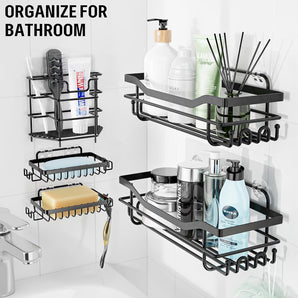 [RESIGILAT] Raft dus QQJOYCCI din inox pentru baie 5 bucati