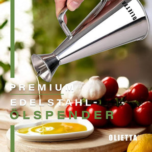 [RESIGILAT] Olietta Sticla ulei inox 750 ml dozator picurare ulei masline