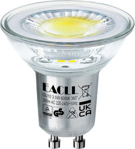 [RESIGILAT] EACLL GU10 LED 3.5W 6000K, 385 lumeni, Pachet de 6