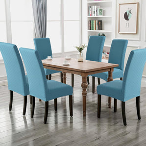 [RESIGILAT] Huse elastice pentru scaune set 6 moderne albastre