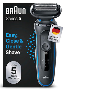 [RESIGILAT] Ras electric Braun Series 5, EasyClean, Wet & Dry, albastru