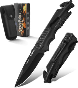 [RESIGILAT] Cutit pliabil Ogival EDC 5-in-1 pentru exterior negru