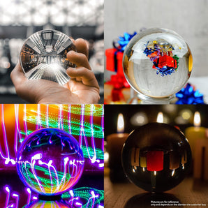 [RESIGILAT] Glob de sticla K9 pentru fotografie cu suport 80mm
