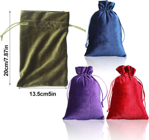 [RESIGILAT] Sac catifea pentru bijuterii 4 buc 13x20cm