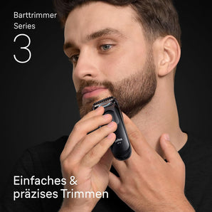 [RESIGILAT] Aparat tuns barba Braun Series 3, 6 accesorii, negru/albastru