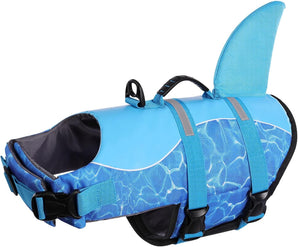 [RESIGILAT] Vesta salvare caini Shark, mare, cu maner, reflectorizanta, usoara