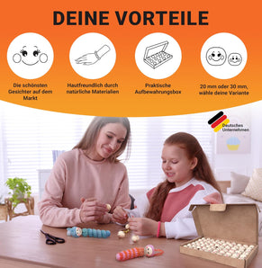 [RESIGILAT] Margele din lemn 20mm pentru DIY 60 bucati