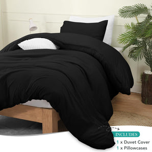 [RESIGILAT] Utopia Bedding Set Husa Pilota, 2 Piese, Negru