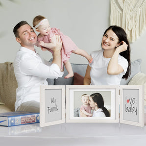 [RESIGILAT] Rama foto Afuly colaj alb 3 imagini lemn 10x15 13x18