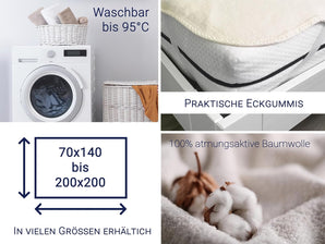 [RESIGILAT] ZOLLNER Saltea Protectie, Bumbac, 180x200 cm, Lavabila 95gradeC