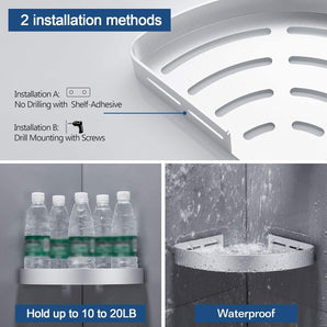 [RESIGILAT] Raft de dus GERUIKE, montare coltar, aluminiu argintiu, 2 bucati