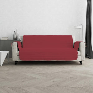 [RESIGILAT] Husa pentru canapea TRENDY bordeaux si cream, 3 locuri