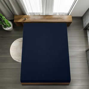 [RESIGILAT] Set Cearsafuri Utopia 90x200cm Albastru Marin Microfibra