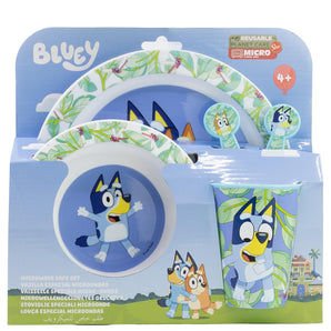 [RESIGILAT] Set vesela reutilizabila Bluey pentru copii multicolor.