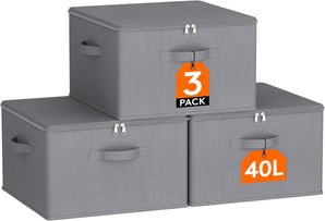 [RESIGILAT] Cutie depozitare Lifewit 40L set 3 buc pliabile gri