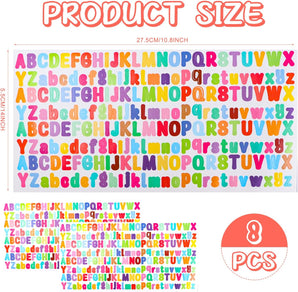 [RESIGILAT] Foile autocolante litere mici colorate pentru crafting