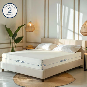 [RESIGILAT] Dreamzie Cearsaf cu elastic 100x200cm, Bumbac Oeko-Tex, Bej