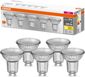 [RESIGILAT] Osram LED PAR16 GU10 Alb cald 5 buc clasa F