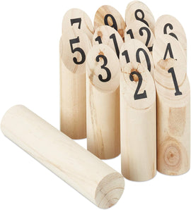 [RESIGILAT] Joc Kubb Relaxdays din lemn cu geantă pentru exterior