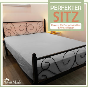 [RESIGILAT] NatureMark Cearsafuri microfibra, 180x200 cm, gri argintiu