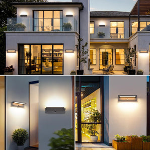 [RESIGILAT] Lumina LED perete exterior cu detector 36W 3000K gri