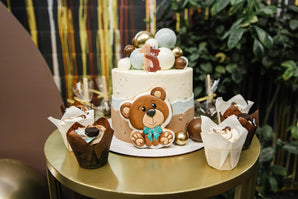 [RESIGILAT] Lumanare aniversara 1 cu urs pentru tort sau cupcakes