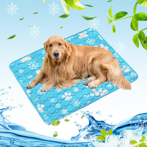 [RESIGILAT] Covoras racoritor caini, 100x70cm, albastru, amprente de labe