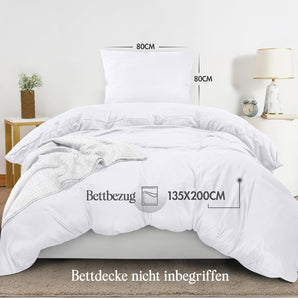 [RESIGILAT] Set lenjerie Utopia 135x200 husa plapuma si fata perna alb