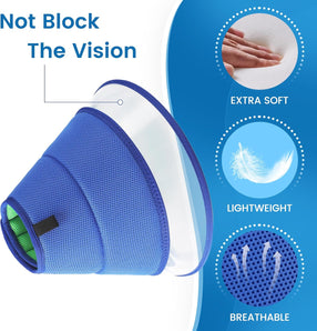 [RESIGILAT] Orteza gat pentru caini, model elizabetan, marimea 8, albastru