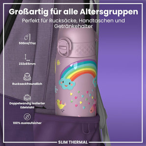 [RESIGILAT] Sticla de apa inoxidabila 500 ml design unicorn