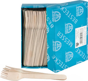 [RESIGILAT] GRÄWE Tacamuri de unica folosinta, furculite din lemn, 100 bucati