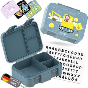 [RESIGILAT] Cutie pranz copii Bearfoot compacta 650ml albastra