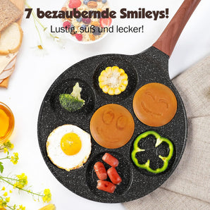 [RESIGILAT] YASHE Tava Clatite, 7 Gauri, Aluminiu, Zambitoare